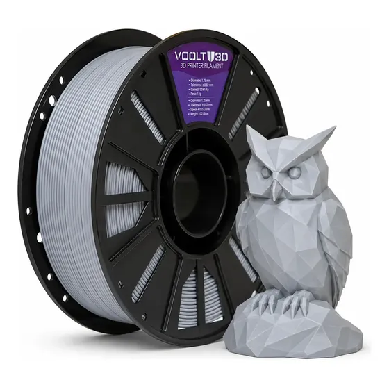 Filamento Pla Cinza 1kg Impressão 3D Premium Nacional Voolt3D