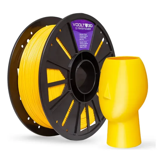 Filamento Pla Amarelo Ouro 1kg Impressão 3D Premium Voolt3D